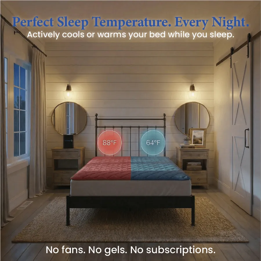 Good Sleep dual-zone bed with one side cooling and one side warming